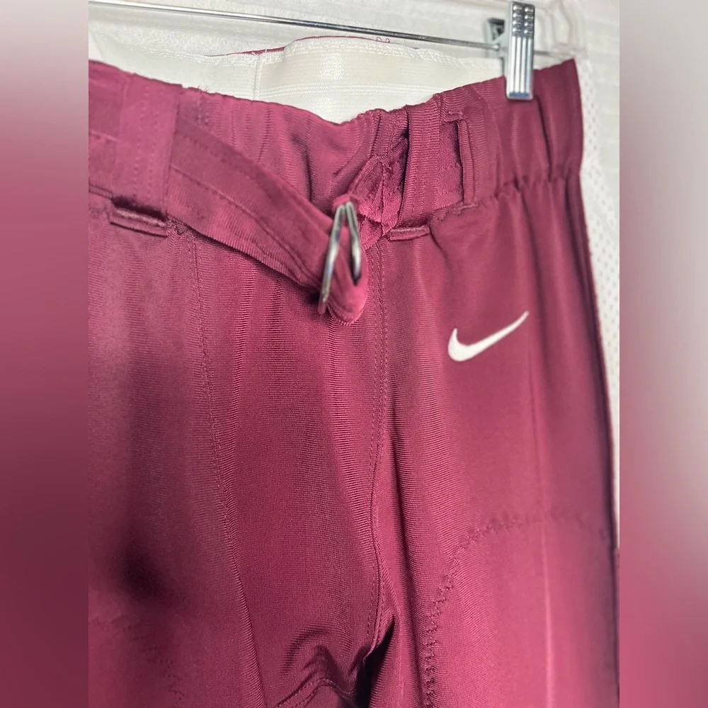 Nike Men’s  football pants maroon burgundy white size Large NEW